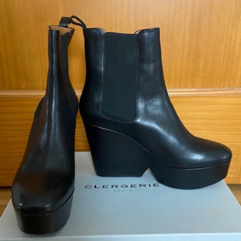 Clergerie Beatrice Platform Wedge Ankle Boots - Picture 4 of 8